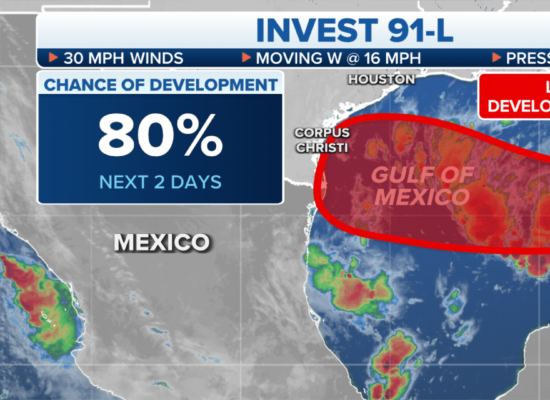 Invest 91L Has 80% Chance To Develop Into Storm; Eyes South Texas, Rio Grande Valley