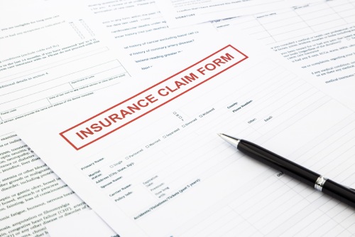 insurance claim form, paperwork and legal document, accidental and insurance concepts